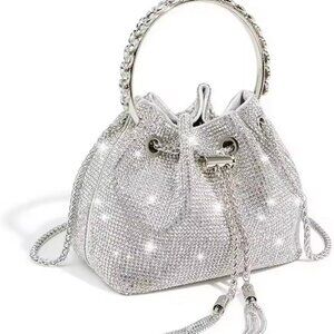 Women Luxury Crystal Evening Clutch Bag for Prom Party Wedding Crossbody